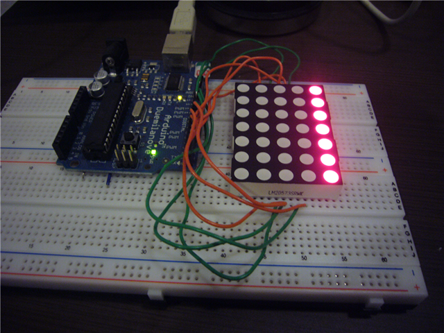 Cooper Maa: Arduino 筆記 – Lab19 使用 5x7 LED Matrix